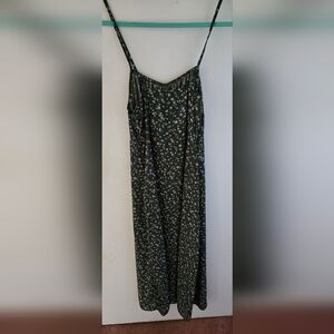 SHEIN Dark Green Floral Maxi Dress